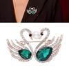 Elegant Small Swan Brooches with Rhinestones Unique Swan Pin Unisex Pins Alloy Texture Suitable for Fashionable Outfits