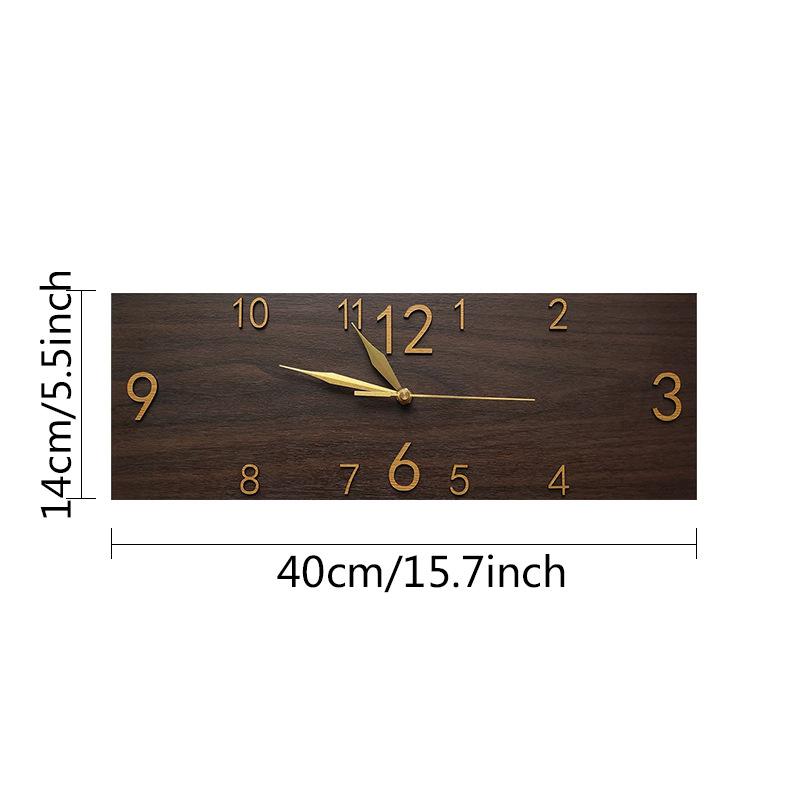 Orologio da Parete Rettangolare in Legno Retrò Digitale Stereo Decorazione per Casa Soggiorno Ufficio Orologio da Appendere a Parete Orologio al Quarzo