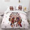 Dream Catcher Duvet Cover Set Bohemian Hippie Bedding Set Queen Size Ethnic Comforter Cover Polyester Boho Feathers Quilt Cover