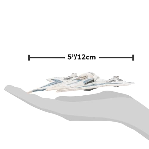 Star Wars Micro Galaxy Squadrons Bo-Katan's Gauntlet Fighter (Armada Edition) - 5-inch Vehicle with Rotor Blades and 1-inch Microfigure Accessories.