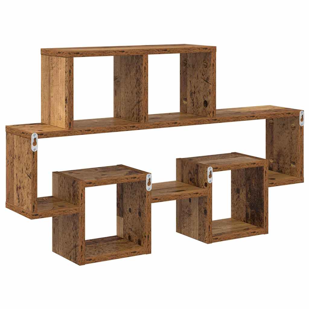 Wall Shelf with Shelf Reclaimed Wood Look 82 x 15 x 51 cm Engineered Wood