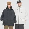 Giacca da Montagna Uomo e Donna Autunno Tooling Antivento Monopetto Cappotto Largo Coppia Outdoor Impermeabile Antivento con Cappuccio