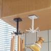 No-hole Swivel Hooks Household Kitchen Six Claws 360 Degrees Paste Multifunction Display Rack Non-marking Spoon Holder