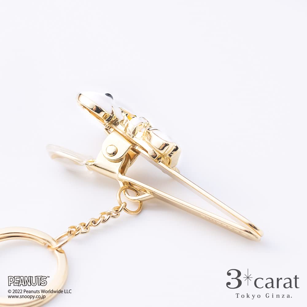 PEANUTS Bag Key Snoopy and Woodstock Bag Popular Snoopy Goods [Three Carat] Clip, Keychain, Charm,