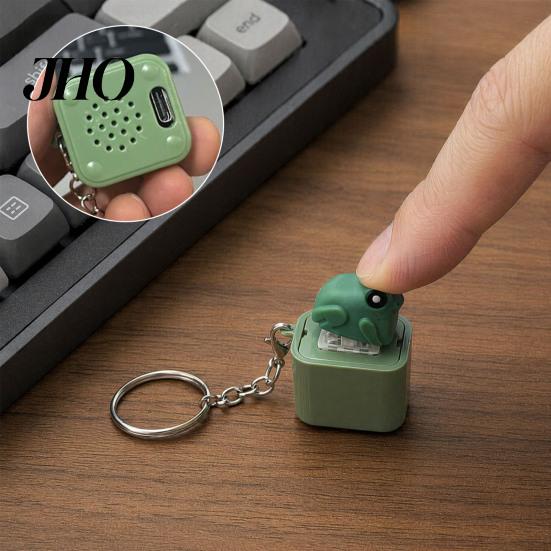 Animal Sound Keychain 1/2Pcs Seagull Mine Button Keychain, Rechargeable Fidget Clicker with Real LED Light & Light, Mini Hanging Buckle Toy