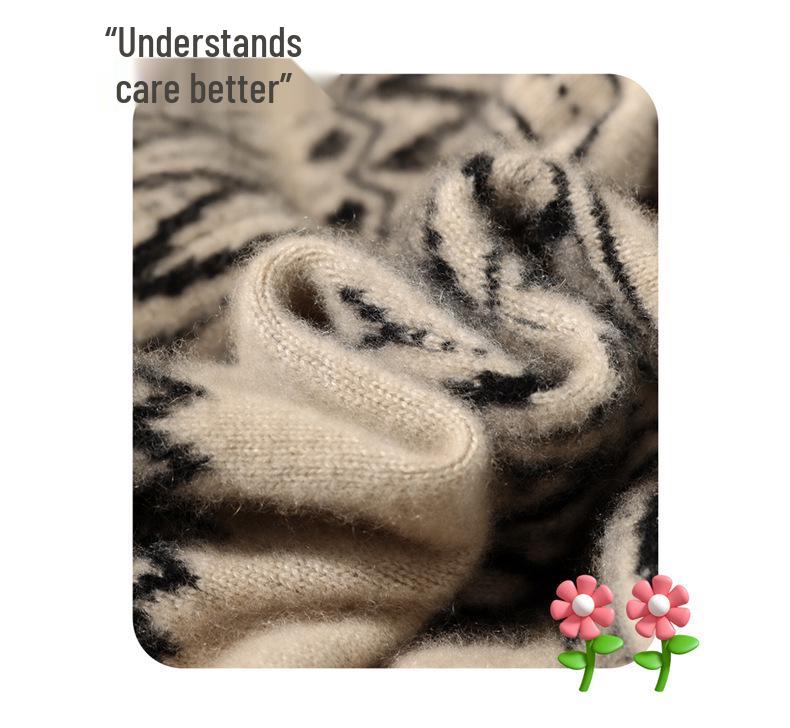 Autumn/Winter Unisex Pure Wool Fair Isle Knit Sweater Pullover for Children