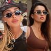 Small Metal Frame Polygonal Women's Sunglasses Fashion Punk Rhombus Sun Glasses for Men Eyewear Trendy