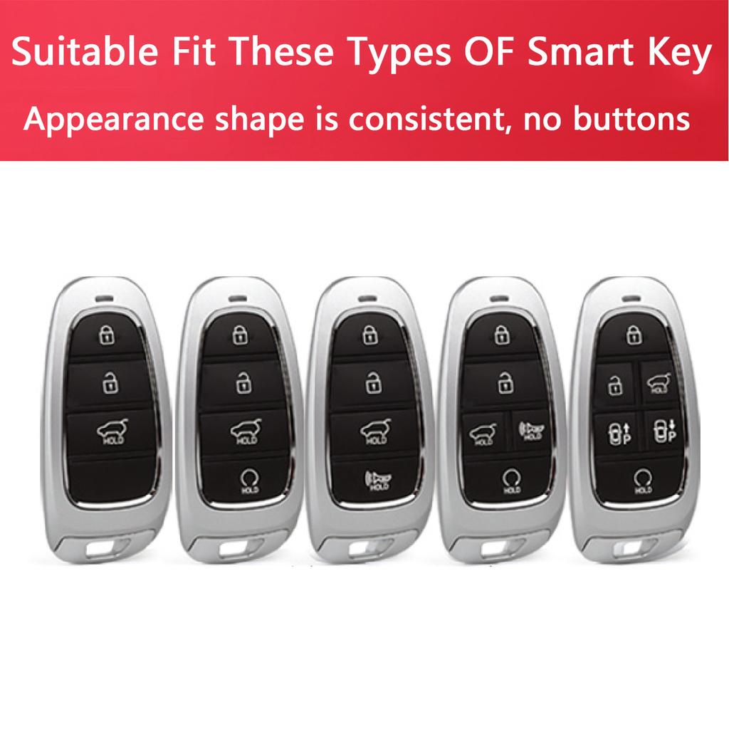 Clear Transparent Tpu Car Smart Key Cover Case For Hyundai Sonata Tucson Santa Fe Cruz Ioniq 5 Palisade Nexo Accessories