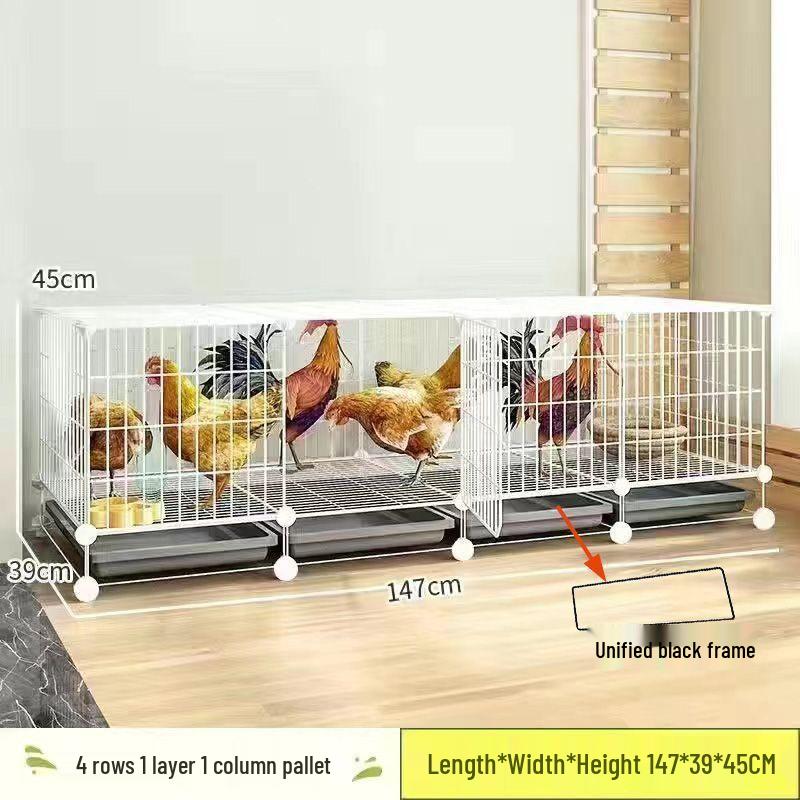 Large Iron Chicken Coop & Rabbit Cage for 20 Birds, 3-Layer, Indoor/Outdoor with Automatic Waste Cleaning