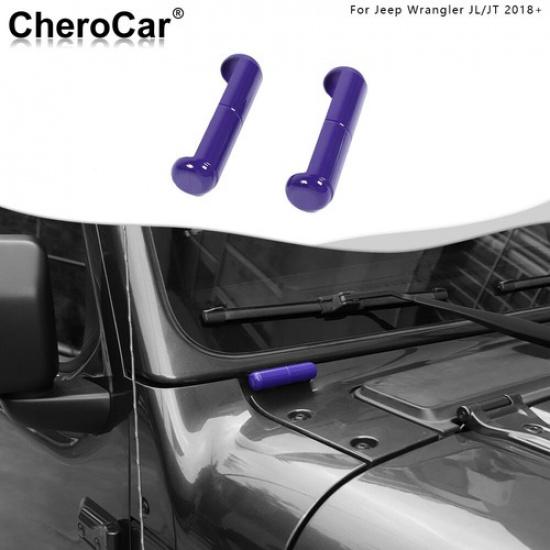 Purple ABS Front Windshield Hinge Trim For Jeep Wrangler JL JT 2018+ Accessories