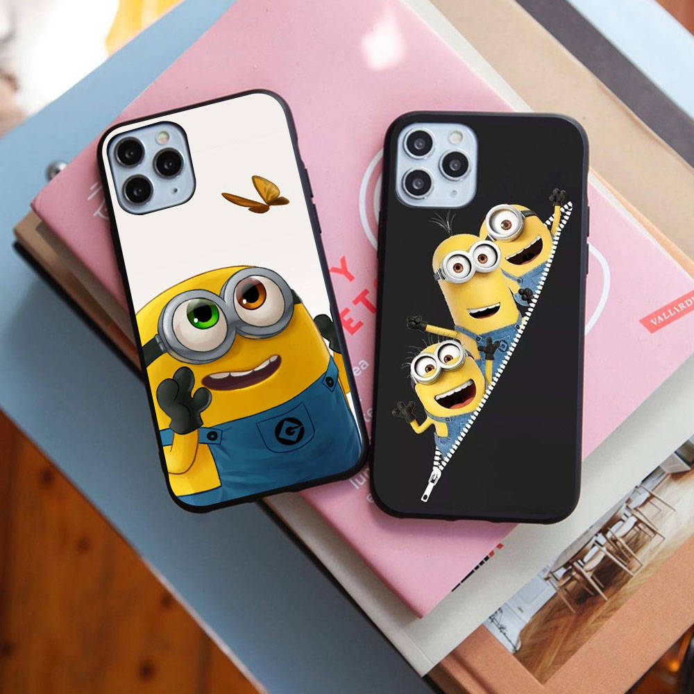 Deksel til Xiaomi Poco X6 X4 M5 M6 F5 F6 C65 C55 C50 C51 C40 Redmi Note 7 8 14C A3X 13C 12C 11 10A 9C Pro Svart Mykt Deksel MI30 Søte Minions