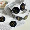 500pcs/roll Black Thank You Stickers 25mm Kraft Paper Sticker for Baking Wedding Decor Birthday Party Gift Cute Sealing Stickers
