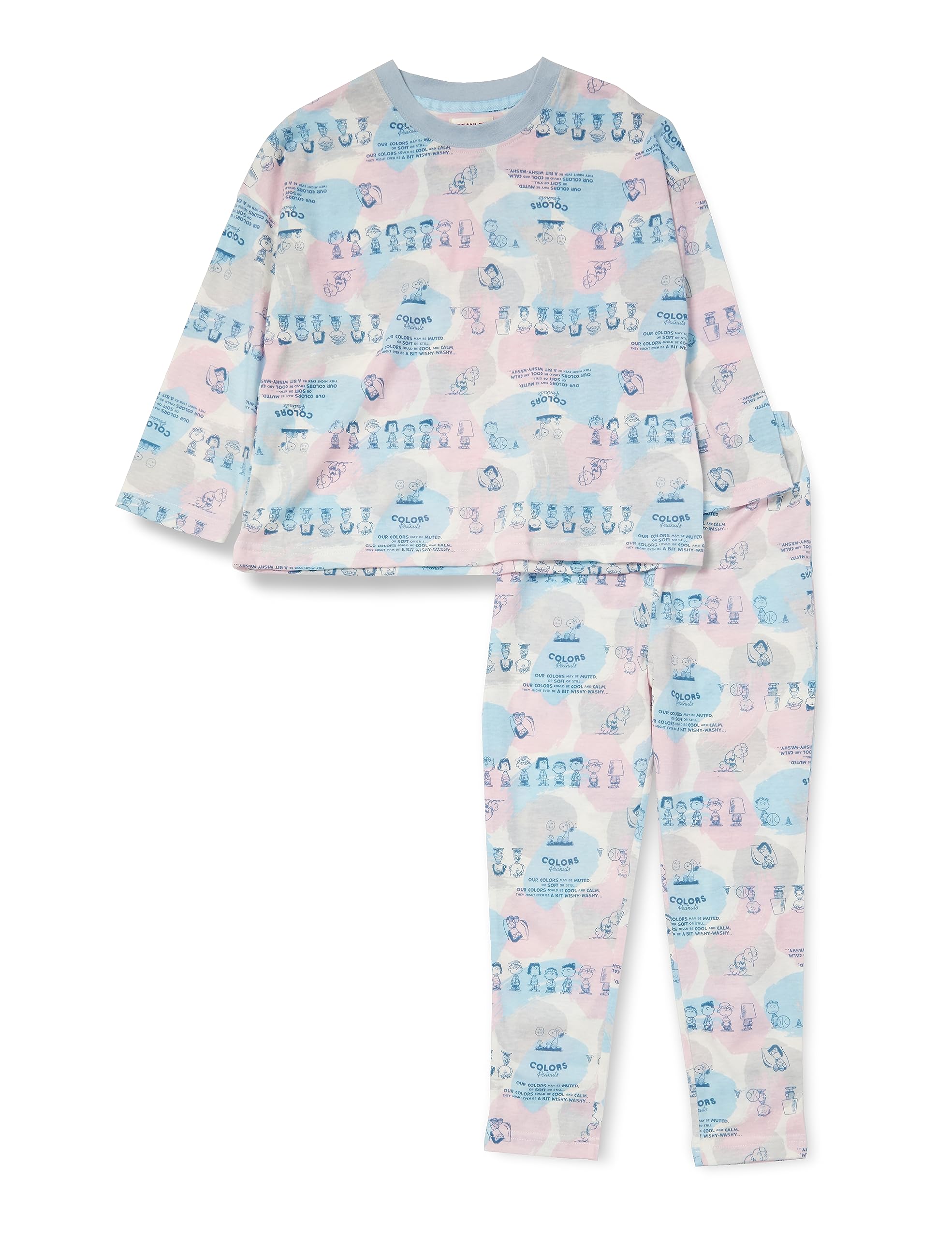 

Pajama set for girls PEANUT jersey long sleeve T suit 15115430380100 [Peanuts] синий