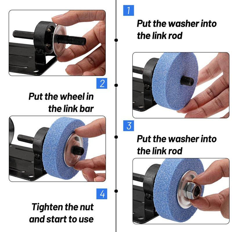 A96I-Drill Conversion Grinder Ceramic Grinding Wheel Polishing Stand Metal Polishing Sharpening Conversion Tool Kit