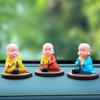 New 1Pcs Auto Shaking Little Monk Car Interior Accessories Solar Powered Little Monk Car Decoration Desktop Ornaments