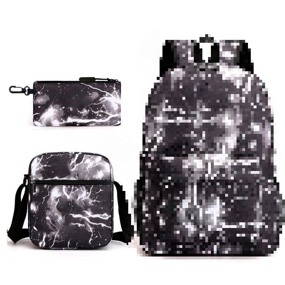 Heat Transfer Three-Piece Schoolbag Cartoon Peripheral Printing Backpack Student Satchel Pencil Case