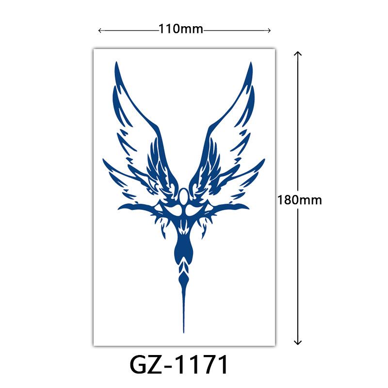 Herbal Tattoo Stickers, Juice Tattoo Stickers, Semi-Permanent English Letter Tattoo Stickers Tattoo