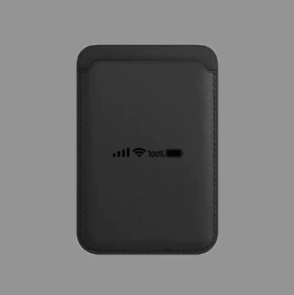 Magnetic Leather Card Holder for MagSafe Apple Phones - Convenient & Stylish