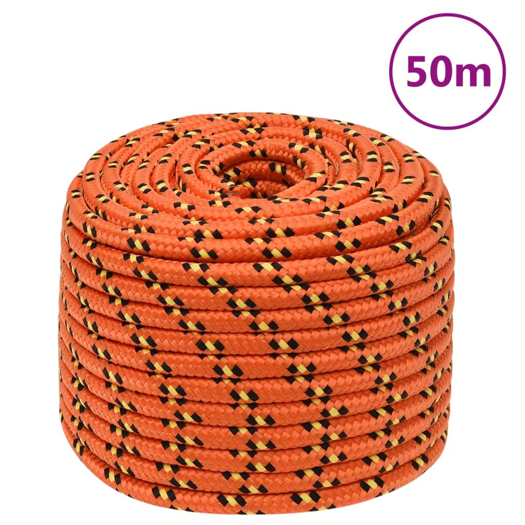 Boat Rope Orange 14 Mm 50 M Polypropylene