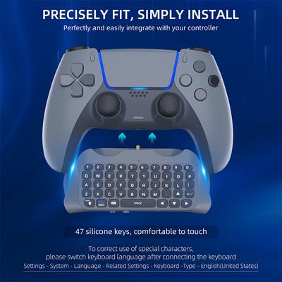 Wireless Keyboard Controller BT 3.0 3.5mm Gaming Handle Keyboard Built-In Speaker Wireless Gaming Keypad Handle for PS5 Gamepad