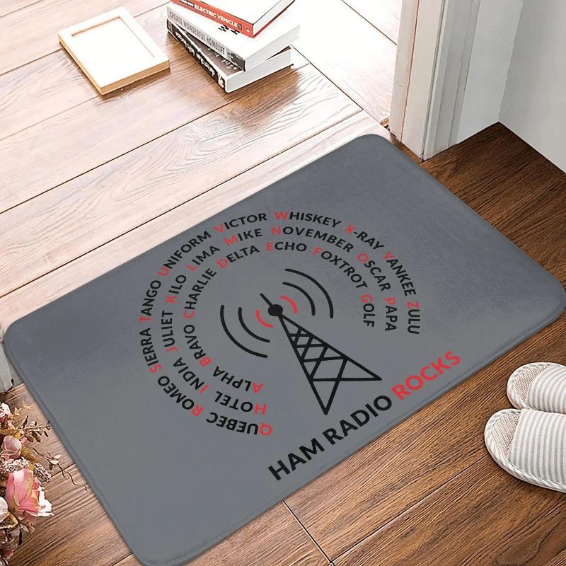 

Licensed Ham Retro Radio Operator Doormat Anti-Slip Kitchen Bath Mat Living Room Door Floor Entrance Carpet Rug HOME Decor 40X60CM