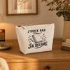 Trousse de toilette - PLANETEE - J’peux pas minimaliste - Beige - 3 L - 100% coton