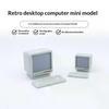 1/12 1/18 Maßstab Puppenhaus Mini Retro Desktop-Computermodell Miniatur Heimszene Ornament Rollenspiel Spielzeug