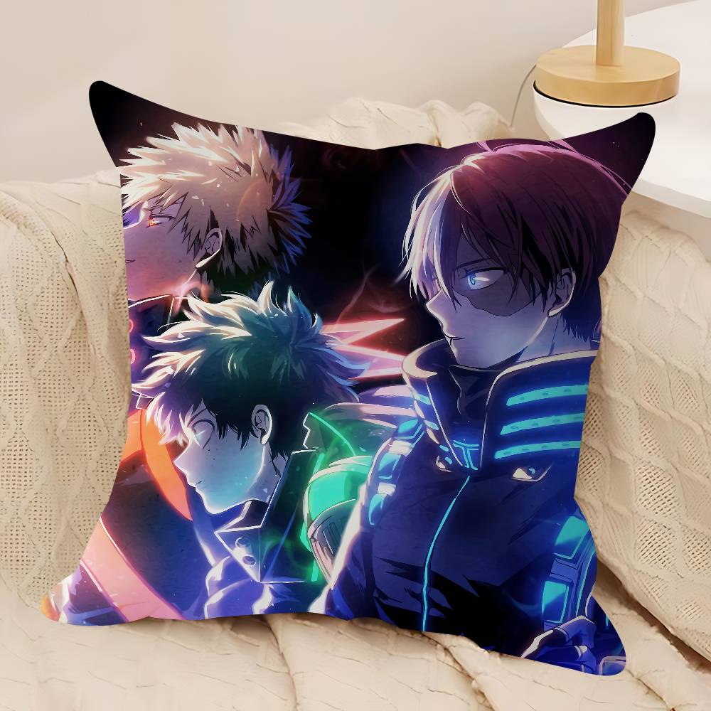 My Hero A-Academia Office Cushion Pillowcase Car Cushion Cover45X45CM Lumbar Pillowcase Sofa Pillowcover