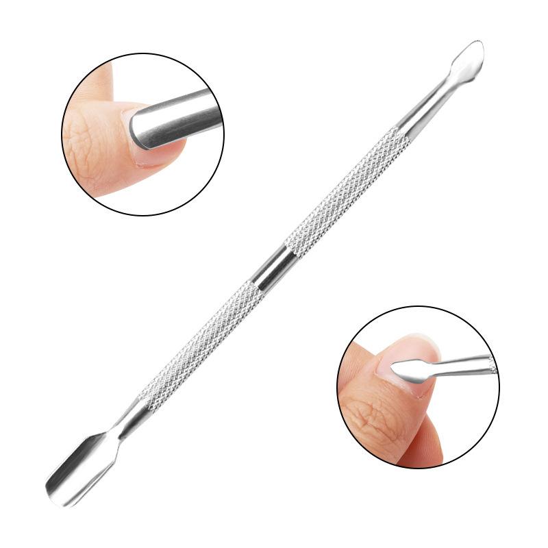 Manicure Cuticle Cutter Steel Pusher 3pcs/Set,Nail Supplies,Nail Tools,Nail Art Tools For Press On Nails