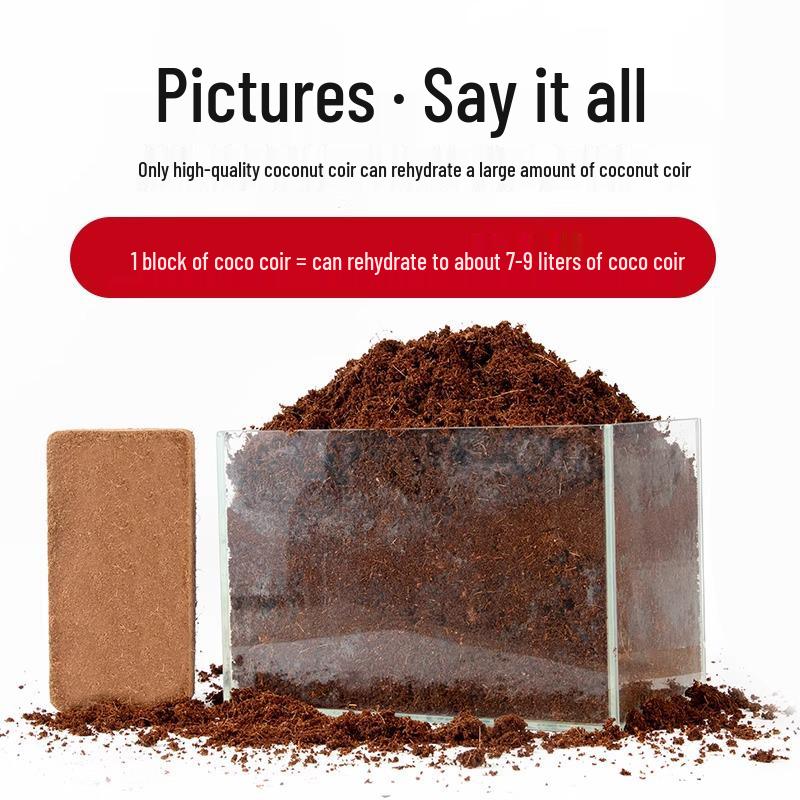 "Desalted Coconut Brick Nutrient Soil: Special for Succulents & Vegetables”