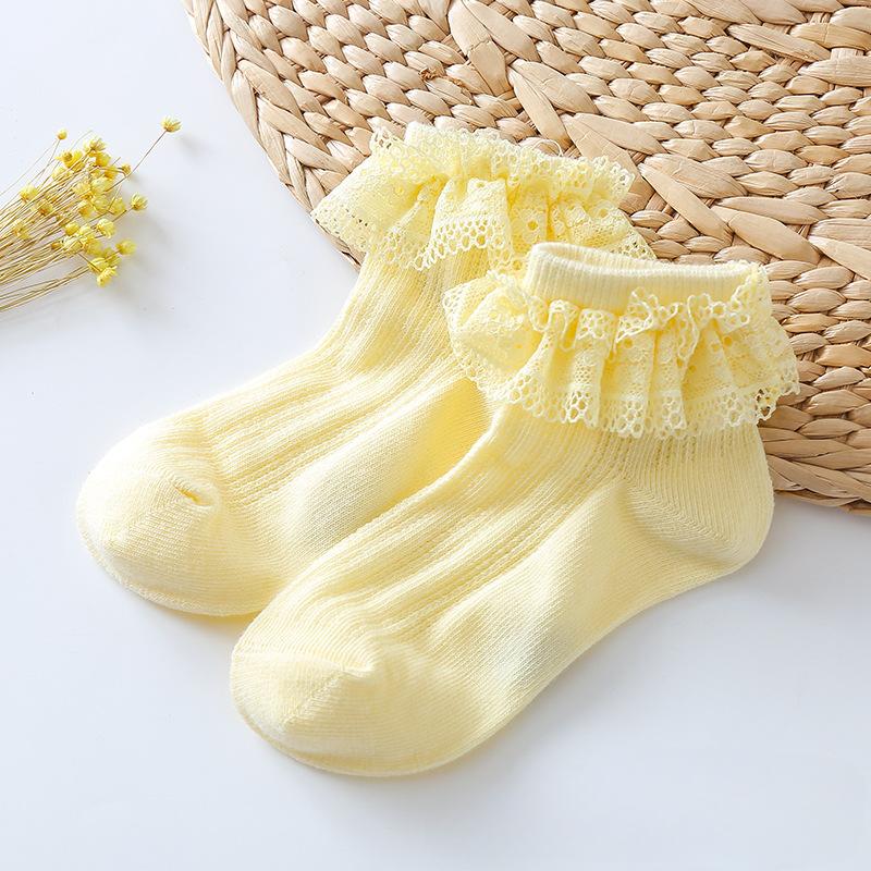 New Children's Lace Socks Spring Summer Baby Mesh Sock Girls' Lace Dance Sock Korean Edition Trendy Girls' Sock Toddler Socks