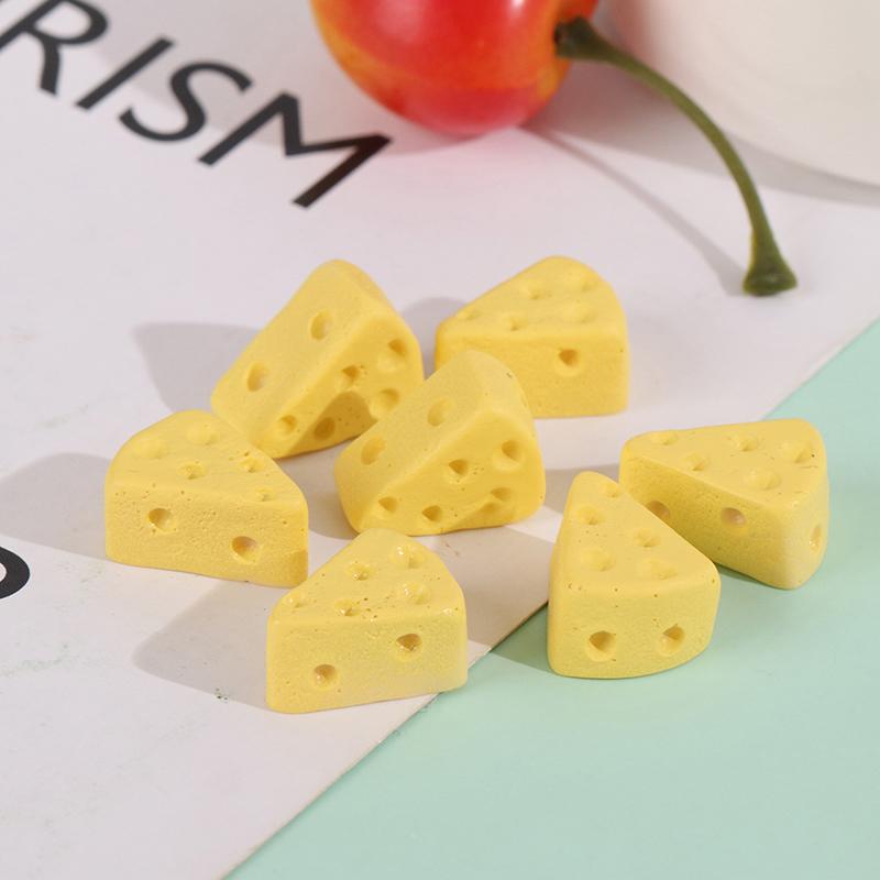 10 Stück/Los Miniatur Essen 1/6 Mini Käsekuchen Puppenhaus