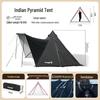 ZISIZ Outdoor Double-Layer Pyramid Camping Tent