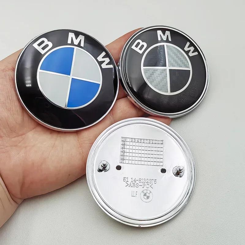 3d ABS 74mm 82mm Car Front Hood Emblem Bonnet Logo Rear Trunk Badge For BMW E39 E46 E90 E60 E91 E91 E61 E62 E87 G20 Accessories