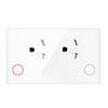Graffiti Smart WiFi Socket with Power Stats, Tempered Glass Panel, Thai & Vietnamese Standard, Alexa Compatible