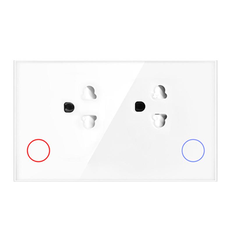 Graffiti Smart WiFi Socket with Power Stats, Tempered Glass Panel, Thai & Vietnamese Standard, Alexa Compatible