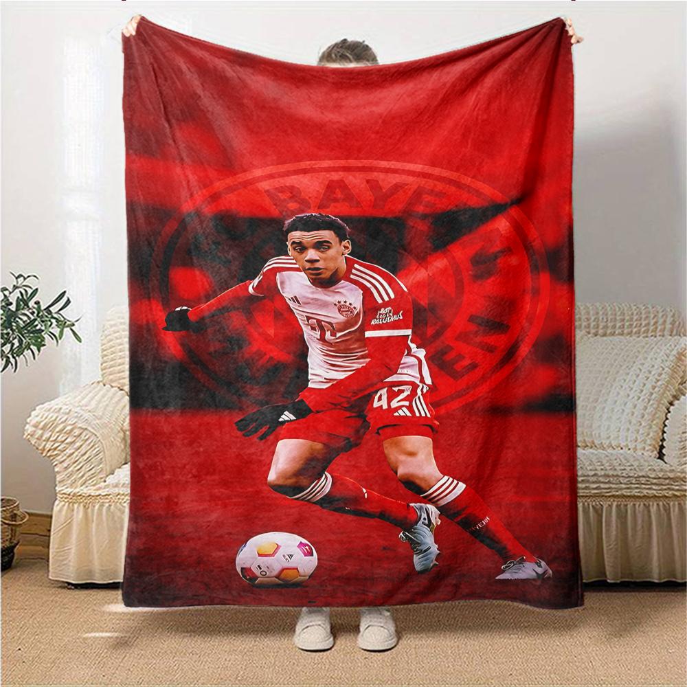 Coperte con Maglia del Bayern Monaco in Flanella Stampata Traspirante Calda per Casa Ufficio Copriletti 0708a121