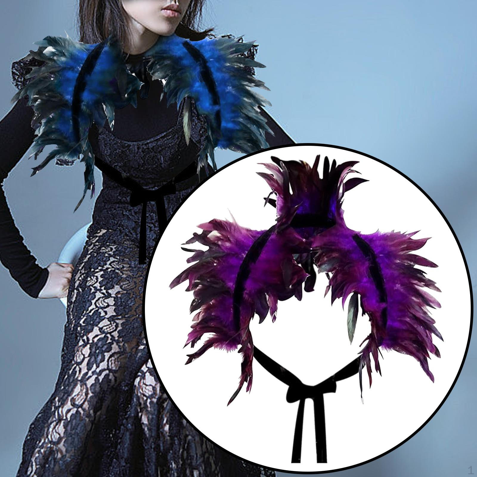 

Искусственная перьевая накидка, мягкое пончо-накидка для ролевых игр, карнавального фестиваля фиолетовый