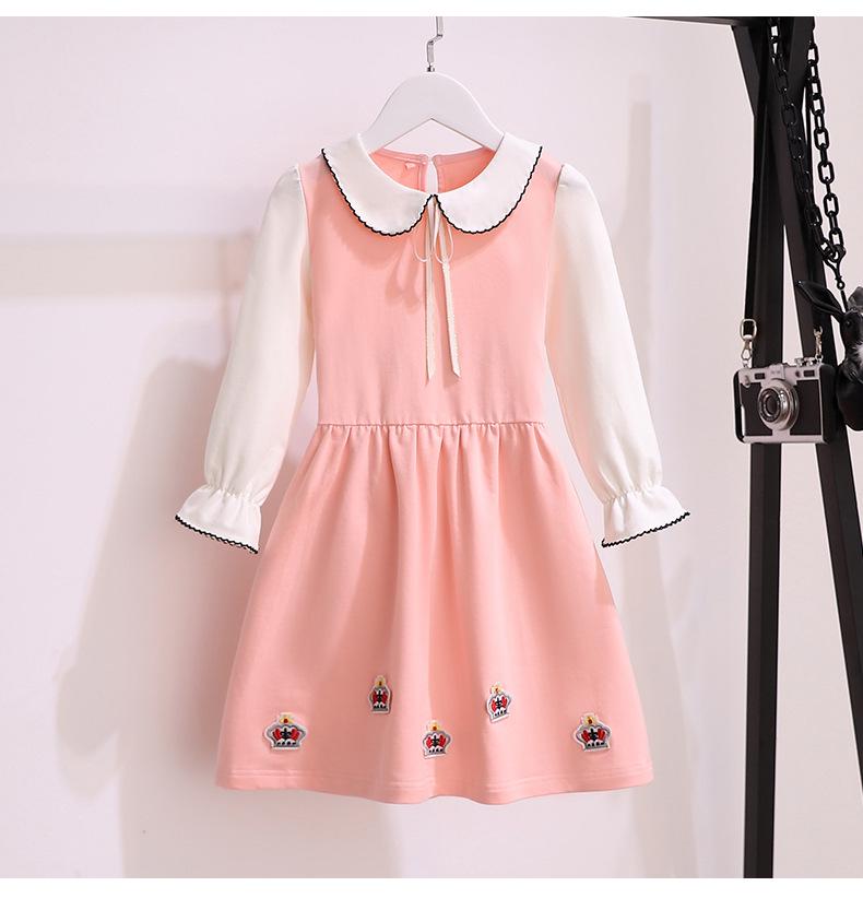 

Модное платье принцессы из двух частей для девочек на весну/лето 170 cm розовый