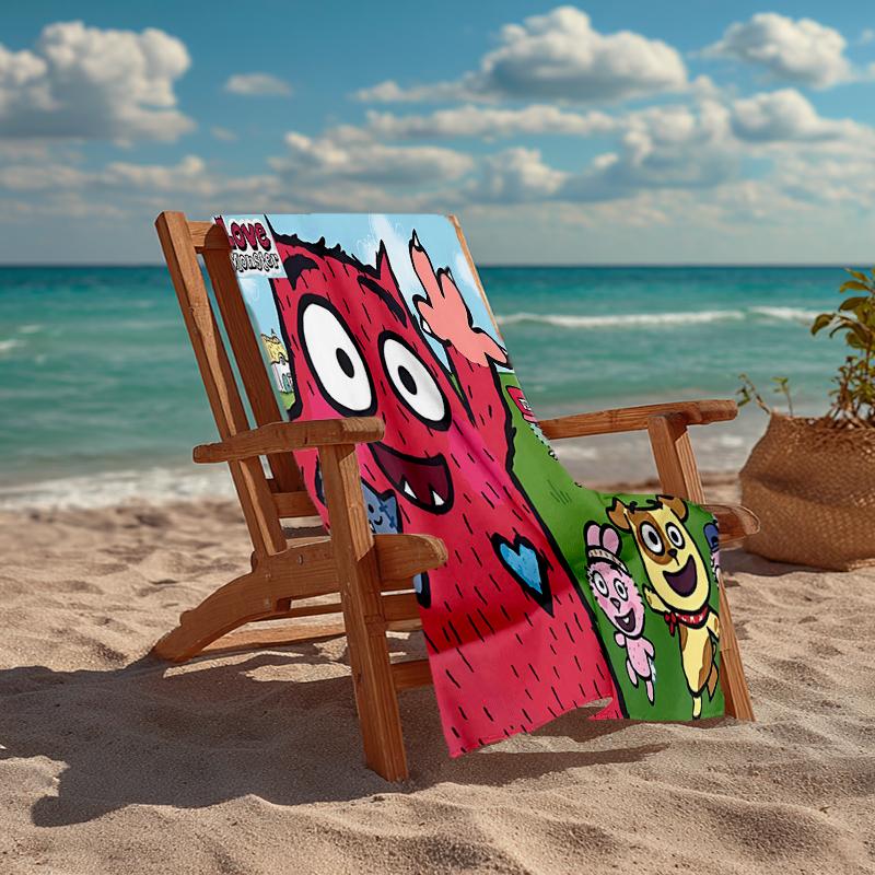 Ultra-Soft Beach Towel with Little My Theme,Ideal for Pool - Camping, Diving - Perfect Travel Essential, Vibrant Beach Towel.