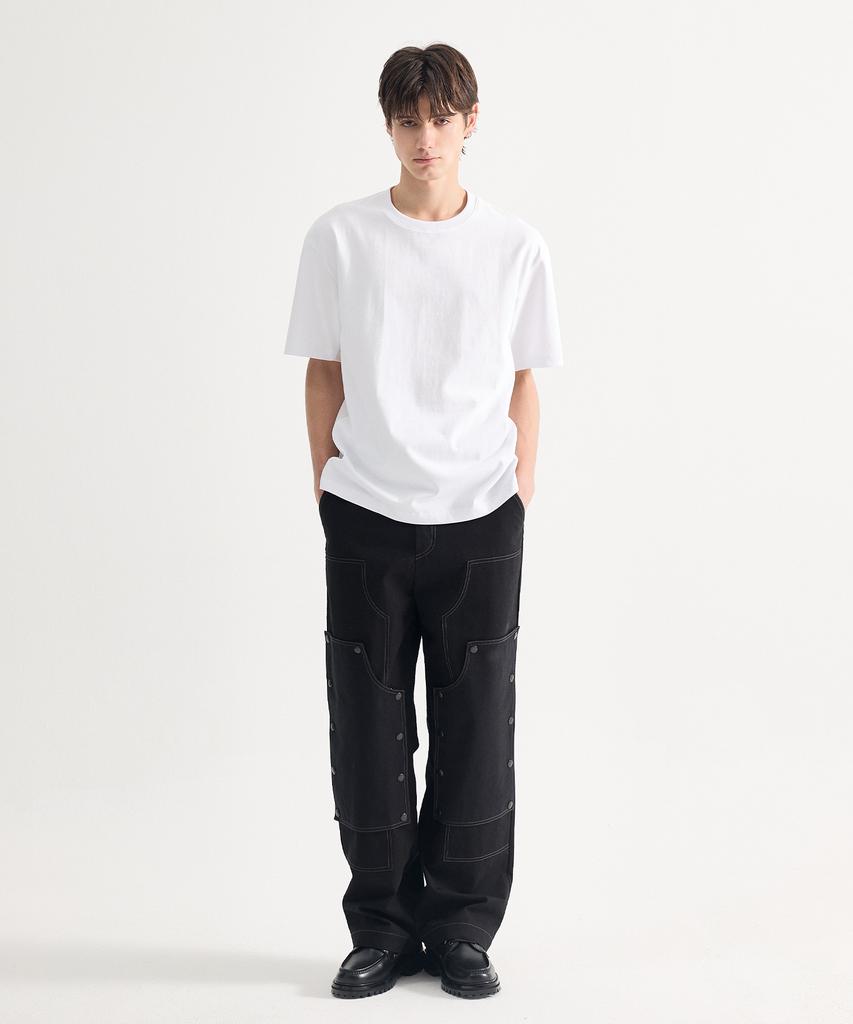 Eichijig Detachable Double Knee Trousers - Black