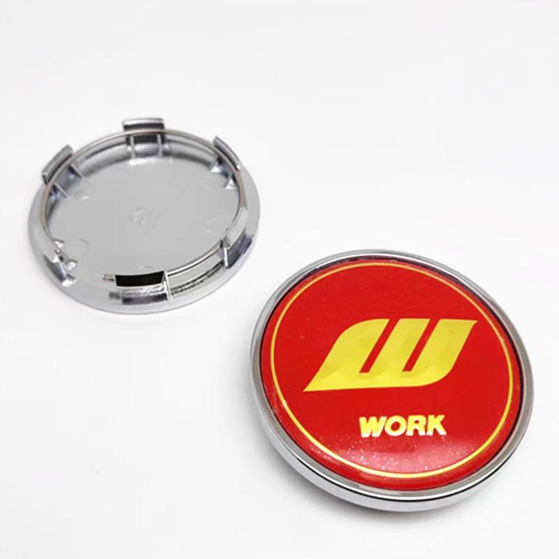 4pcs 62mm 58mm Wheel Center Cap VS W Work Car Styling Rims Hubs Cover Dustprrof Accessories