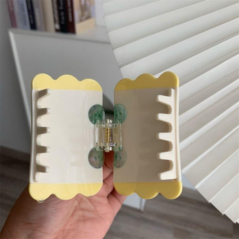 Flower Cartoon Bear Hair Clip Mini Handbag Shape Rhinestone Hairpin Cute Acetate Hair Claw  Girl