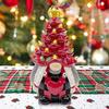 Lighted Christmas Gnome Tree Small Resin Faceless Old Man Christmas Tree Decoration for Holiday
