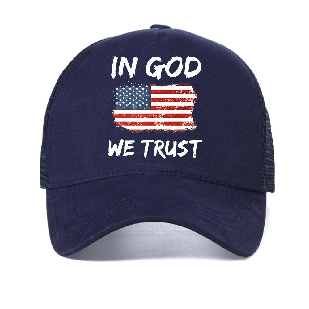 In God We Trust' US Flag print baseball cap for Men Casual breathable Snapback hats fashion summer adjustable Visor sports hat