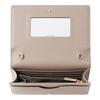 Gucci Double G metal logo leather shoulder bag women's light blue and beige