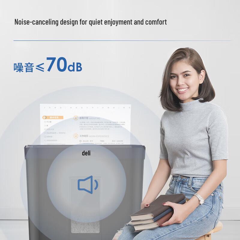 Deli Desktop Paper Shredder CN Plug (adapter Included)
