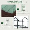 4 Tier Mini Portable Greenhouse Compact Plant Grow Shed Metal Frame PE Cover with Lockable Rolling Wheels, Green