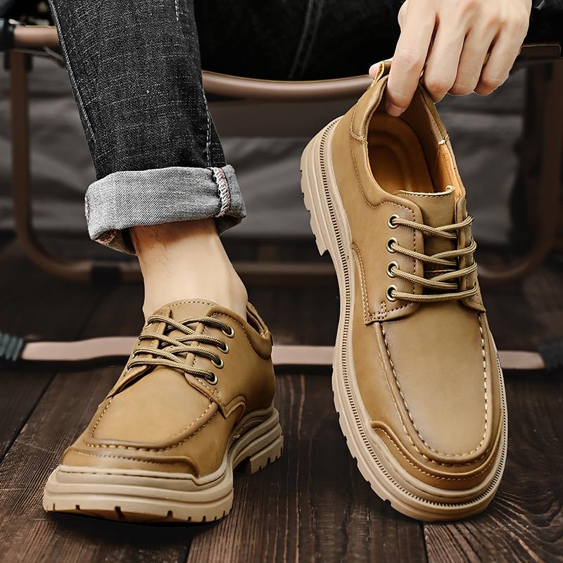 Leather Business Formal Shoes fashion Leather Soft Men Shoes Outdoor Casual black Board Shoes Men leather flats Zapatos Hombre