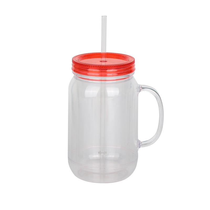 New Cup 22oz Plastic Cup with Lid, Adult Straw Cup, Hen Cup красный